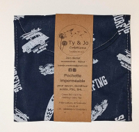 Pochette imperméable bio- surf bleu marine