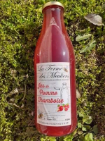 Jus de pomme framboise plat