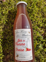 Jus de pomme fraise plat