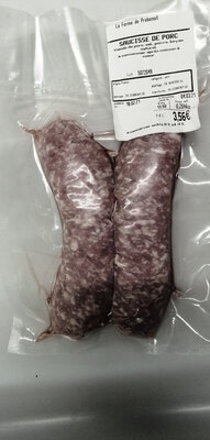 Saucisse de toulouse par 2. lot de 2 paquets.