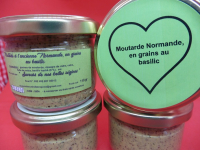 Moutarde en grain au basilic