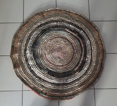 Tapis rond zéro déchet