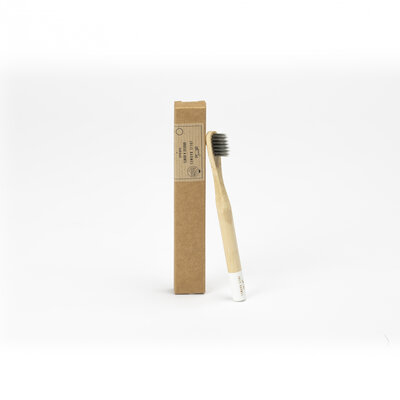 Brosse à dent kids blanche souple en bambou