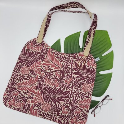 Tote bag feuillage violet