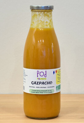 Gazpacho carottes pois chiches et coriandre