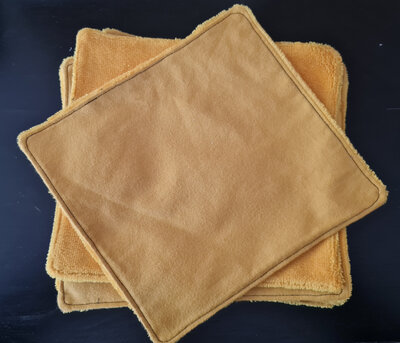 Lot essuie tout lavable 8f jaune moutarde
