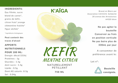 Kéfir menthe citron
