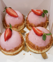 Mousse fraise/rhubarbe