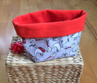 Panière motif cigogne