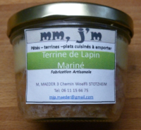 Terrine de lapin mariné