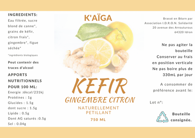 Kéfir citron gingembre