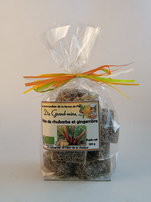 Pâte de rhubarbe et gingembre en 150 g