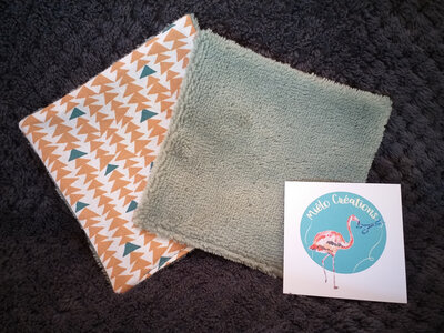 Lingettes lavables 'triangles'