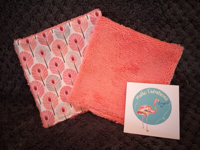 Lingettes lavables 'plumes'