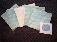 Lingettes lavables 'gingko'