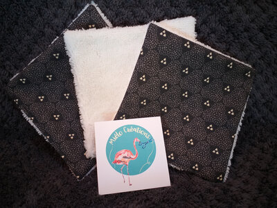 Lingettes lavables 'noir'