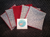 Lingettes lavables 'gris doré'