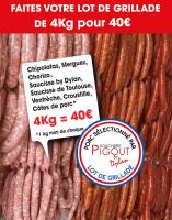 Lot grillade 4kg 40 euros au choix