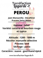 Pérou décaféiné jaen - moulu piston