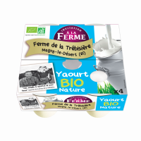 Yaourt étuvé nature fermier et bio 4x125g