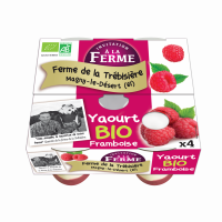 Yaourt brassé framboise fermier et bio 4x125g
