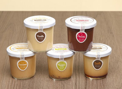Flan aux œufs parfum raisins au rhum x6