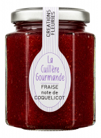 Confiture fraise et sa note de coquelicot