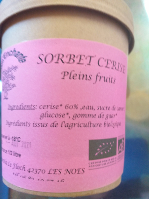 Sorbet pleins fruits cerise