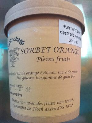 Sorbet pleins fruits orange