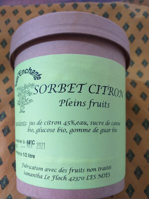 Sorbet pleins fruits citron