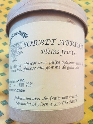 Sorbet pleins fruits abricots