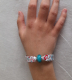 Bracelet fantaisie perle bleue - image 2