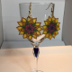 Boucles d'oreilles mandalas tournesols - image 2