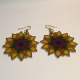 Boucles d'oreilles mandalas tournesols - image 4