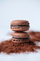 Macaron chocolat noir de côte d'ivoire x2
