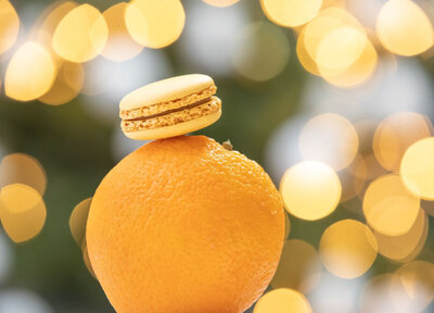 Macaron orange amère d'espagne x4
