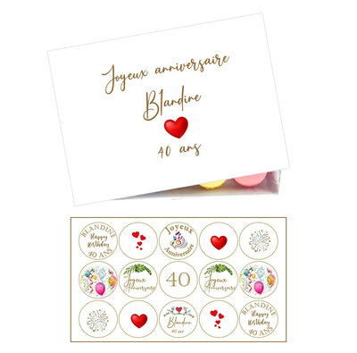 Coffret anniversaire x35 personnalisés