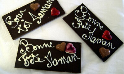 Tablette bonne fête maman chocolat noir