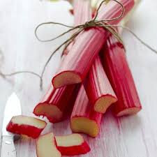 Rhubarbe et pêche des vignes