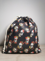 Sac à vrac m noir tête de mort