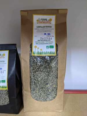 Lentilles vertes bio 1kg