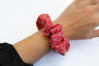 Chouchou géométrique rouge