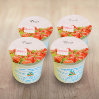 4 yaourts brassés fraise
