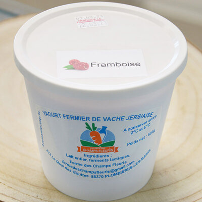 Yaourt brassé format familial,à la framboise