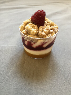 Verrine passion framboises
