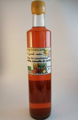 Sirop de rhubarbe, cannelle et vanille en 50
