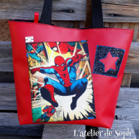 Mini cabas 'superman' rouge