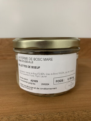 Rillettes de bœuf nature.