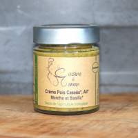 Tartinade,apéritive,pois cassé,menthe,basilic