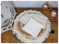 Lingettes double-face crème